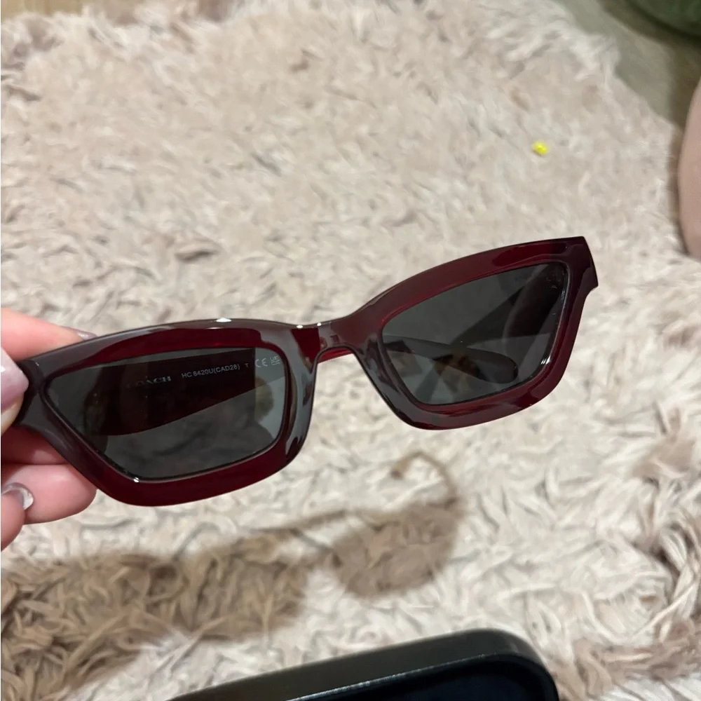 Coach Burgundy Sunglasses - Picture 1 of 7